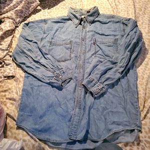 Men's large Jean button up
